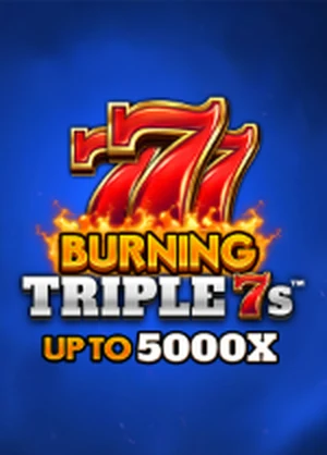 TrueWin online casino Burning Triple 7s slot game card poster by Evoplay