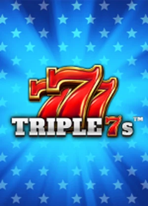 TrueWin online casino Triple 7s slot game card poster by Spinomenal